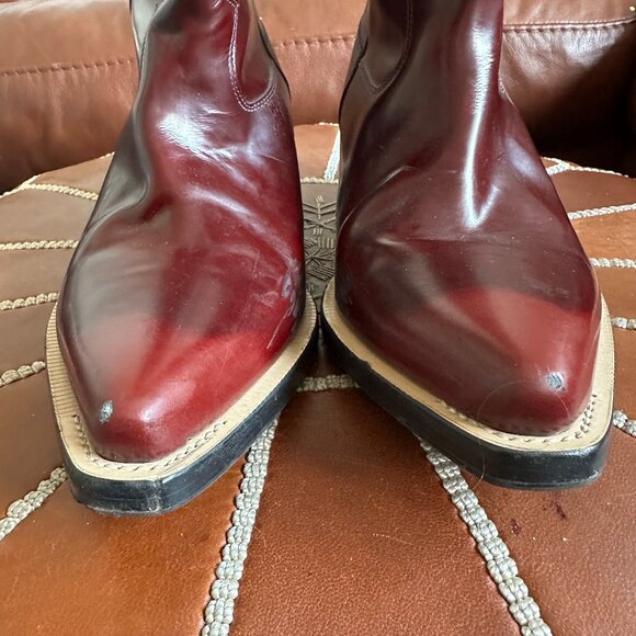 CHLOÉ Burgundy Nellie Boots Size: 38 - Picture 8 of 9